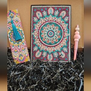 Intricate Mandala Journal and Bookmark Set